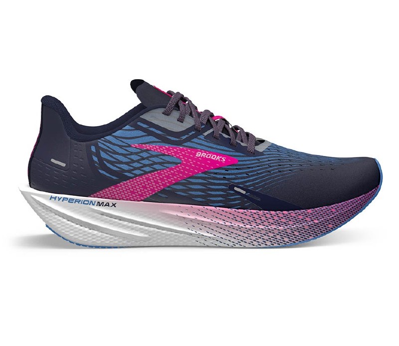 Brooks Hyperion Max Women s Running Shoes Peacoat Marina Blue Pink Glo Size 7